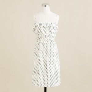 J.Crew 100% Silk Candace Dress in Ink Dot - Sz 6